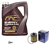 Inspektionspaket Wartungspaket Filterset mit 5 L Motoröl Energy Formula PD 5W-40, Ölfilter, Verschlussschraube
