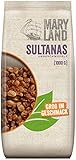 Maryland Sultanas 1kg Vorratspackung – Sultanas ungeschwefelt, natürlich süß ohne extra Zucker – Ohne Konservierungsstoffe – Perfekt zum Backen und Snacken im Großbeutel (1 x 1kg)