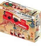 PLAYMAKE - 4in1 Workshop - Werkzeug Kinder - Holz-Bearbeitung Werken Basteln