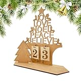 Pcingsia Countdown to Christmas Ornament | 2025 Days Until Christmas Countdown-Schild, Winterfest, hohles Buchstaben-Design