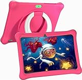 SGIN Kinder Tablet 10 Zoll, Android 12 Quad Core 2GB RAM 64GB ROM, HD-IPS-Bildschirm, Elterliche Kontrolle, KidLernspiele, 5000 mAh, 2.4G WiFi, Bluetooth, mit kindgerechte Hülle (Rosa)