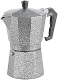 Cucina di Modena Espressokocher Herd: Espresso-Kocher in Hammerschlag-Optik, für 6 Tassen, 300 ml (Espresso Maker, spressokocher Outdoor, Wasserkocher)