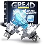 Gread - H4 Lampe Auto H4 12V 55W - super-white - Abblendlicht 8500k E-Prüfzeichen eintragungsfrei - Xenon Optik - 2 Stück