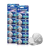 CR2032 3V Lithium Knopfzellen CR 2032 Batterien 10 Stück【5 Jahre LagerGarantie】 (cr2032-10)