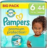 Pampers Premium Protection Size 6, 44 Nappies, 13 kg+ (Alte Version)