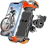 Glangeh Handyhalterung Fahrrad, [Sicheres Schloss] 360° Drehbar Universal Handyhalterung Motorrad, Vollständiger Schutz Handyhalter Fahrrad für Rennrad MTB Scooter, für 4,7-6,8 Zoll Smartphone