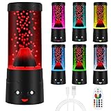 Diealles Shine Lavalampe Kinder, 16 Farben Vulkan Lavalampe Rot mit Fernbedienung, Lava Lampe LED für Weihnachten Geschenke Kinder, Zuhause Stimmungslicht Dekoration