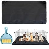 Sadodo 150 x 100cm Wasserdicht Haustier Laufgittermatte PIPI Pads + Bürste für Meerschweinchen Käfig Zubehoer,Kaninchen Matte,Hamster Pee Pads für Wiederverwendbar,Käfigmatte für Hunde