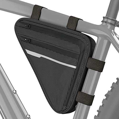 VELMIA Fahrrad Dreiecktasche Wasserdicht - Fahrrad Rahmentasche, Triangeltasche ideal für Fahrradschloss, Werkzeug, Regenjacke - Fahrradtasche Rahmen
