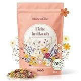 BlütenKind® BIO Schwangerschaftstee „Liebe im Bauch“ | wohltuender Genuss, koffeinfrei & perfekt für alle Trimester (1.-3.) | Beliebte Frauenkräuter für deine Schwangerschaft | Geschenkidee 80g