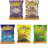 SEEDOS | 5x Sonnenblumenkerne • Geschmacksrichtungen Taco, Sour Cream & Onion, Hot Chili Lime, Salted Caramel & Flamin' Blue Seeds ➤ High Protein Snack
