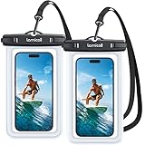 Lamicall Wasserdichte Handyhülle, Unterwasser Handytasche - [2 Stück] IPX8 Wasserfeste Hülle für Schwimmen, Waterproof Phone Case für iPhone 15 14 13 12 Pro Max Plus, Sumsung, Smartphone bis zu 7 Zoll