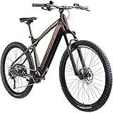 AGON Alpha E Bike Mountainbike Herren oder Damen 170-190 cm Pedelec 27,5 Zoll Hardtail MTB Trail mit Ananda Motor (Sunrise Black metallic, 48 cm)
