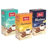 Melitta Probierpaket Filter-Kaffee 3 x 500g, gemahlen, Pulver für Filterkaffeemaschinen, sanfte und starke Röstung, geröstet in Deutschland