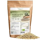 Bio Hanfsamen geschält - 1100 g (1,1 kg) - Natürliche Protein Eiweißquelle - Reich an Omega-3 Fettsäuren - 100% Hempseeds - Vegan -Superfood - Laborgeprüft