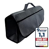 L & P Car Design Kofferraumtasche Organizer Autotasche Auto Kofferraum KFZ Tasche Toolbag Aufbewahrungstasche mit Klettverschluss (Schwarz)