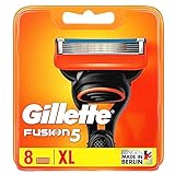 Gillette Fusion 5 Rasierklingen, 8 Ersatzklingen für Nassrasierer Herren mit 5-fach Klinge