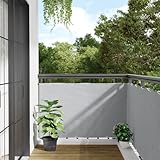 ShGaxin Garten-Sichtschutz Grau 700x90 cm PVC, Zaun Sichtschutz, Sichtschutzstreifen, Balkon Sichtschutz, Zaun Garten, Balkonsichtschutz, Balkon Zubehör - 4005440