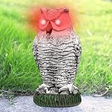 2 Stück Eule Vogelscheuche mit Bewegungssensor Vogelschreck Vogelabwehr Gefälschte Eule Decoy Lifelike Simulation Vogel Abschreckung Taubenabwehr Vogelattrappe Taubenschreck Vogel Abschreckung (1Pcs)