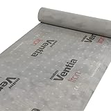 Decket Unterspannbahn Ventia Iron 120 g, Dachfolie 15 m², 3-lagige Unterdeckbahn gegen Feuchtigkeit, Wind, Regen & Schnee, Diffusionsoffen, Wasserdicht & UV-beständig, mit 2 Selbstklebekanten