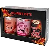 Senf Geschenkset - Scharfe Kiste, Set mit 3 Artikeln