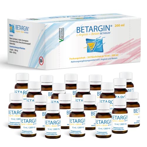 L-Arginin Betain Ergänzungsmittel 20x10ml Vegane Aminosäure (20 x10ml flüssige)