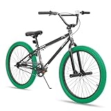JOYSTAR Gemsbok 24 Zoll Kinder Freestyle BMX Fahrrad für Jungen Mädchen im Alter von 8-13 Jahren, 20“ Kinderfahrräder,Grün