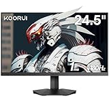 KOORUI Gaming Monitor 24.5 Zoll, 180Hz, Full HD Rahmenlos Bildschirm Adpitive Sync (1ms, VA-Panel, Eye-Care, 1920 x 1080, HDMI 2.0 & DisplayPort 1.4, VESA 75x75)