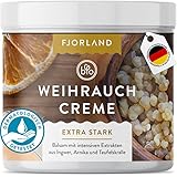 Fjorland Weihrauchcreme extra stark 200 ml - Weihrauch-Salbe hochdosiert zur Unterstützung - Angenehmens Auftragen