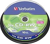 CDRW 80MIN 700MB 8-10X SUPLSCRATCH RESISTANT 10PK SPINDEL