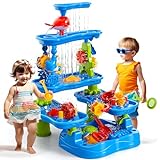 Doloowee Sand- und Wassertisch Spielzeug für Kinder, Wasserspieltisch Outdoor Strandspielzeug, Sommer-Wasserspielzeug für Jungen und Mädchen 3 4 5 6 7 8 Jahre alt (5 Stufe)