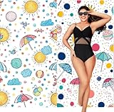 Strandtuch Mikrofaser Handtuch 2 Pack 220x100 cm Microfaser Handtücher Schnelltrocknendes Strandtuch XXL Stranddecke Sandfrei Badehandtuch Groß, für Saunatuch, Fitness, Reise, Yoga (Regenschirm)S-429
