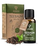 Heldengrün® BIO Teebaumböl [100% NATURREIN] Natürliche Haut- und Gesichtspflege - Tee Tree Oil - Teebaumöl Pickel unterstützt bei Unreinheiten