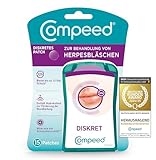 Compeed Herpesbläschen Patch - mit Applikator - für beschleunigte Wundheilung – gegen Herpes im Gesicht - 1x15er Pack