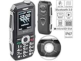 simvalley MOBILE Baustellenhandy: 4G-Outdoor-Handy, IP67, Dual-SIM, Radio, 2' / 5,08 cm Farbdisplay (Handys, Outdoor Handys, Seniorenhandy mit Kamera)