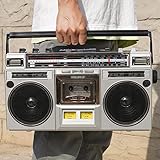 Kassetten-Boombox, AM/FM-Radio, Bluetooth-Konnektivität, integrierte Stereo-Lautsprecher für einfache Kopplung mit Geräten, tragbarer Musik-Player, ideal für den Heim- und Außenbereich