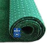 Kunstrasen 100x300 – Wetterfester Outdoor Teppich in Grün für Balkon, Terrasse & Garten | Robuster Filz Teppichboden als Rasen-Alternative