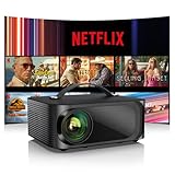 Beamer 4K【Netflix Unterstützt & Dolby Audio】 30000LM Remote Focus/4P Trapezkorrektur WiFi6 Bluetooth Smart Beamer Full HD 1080P, ONOAYO Unterstützt 4K Video Beamer Heimkino/Outdoor Handy Projektor