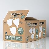 oecolife Toilettenpapier Box RECYCLING, 3-lagig, 54 Rollen x 250 Blatt, Großpackung, superweich, vegan, nachhaltiges Klopapier, wc papier ohne Plastikverpackung, wiederverwandbar