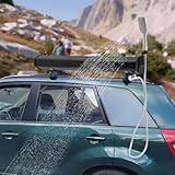 Druckwassertank für Campingdusche Campingduschen, Solardusche für Dachgepäckträger, Duschkopf-Schlauch-Set, 4,8/5,3/7,9 Gallonen, zum Wandern, Autowaschen, Haustierreinigung, Strandurlaub