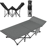 AWYYA Dreifach Faltbares Bett, Karpfenliege, Tragbare Betten for Erwachsene, Ergonomie, Mattierte Handwerkskunst, 600D Oxford-Stoff, rutschfeste Fußauflage, Tragbare Aufbewahrung