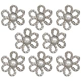 Generisch Taillenstrahlung für Hosen Frauen, Taillenstraffung,Blumenknopfstifte Set von 8 - Verstellbare abnehmbare Hose -Strahlung für Frauenkleidkleid Taille forming Modeaccessoires