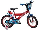 Vélo ATLAS Jungen Kinderfahrrad 14 Zoll Spiderman/Marvel kinderfahrrad14, rot, 35,6 cm