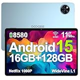 DOOGEE U11 Android 15 Tablet 11 Zoll 16GB RAM +128GB ROM (2TB TF) 8580mAh Gaming Tablet Android, 13MP+5MP, Octa-Core Tablet PC 2.4G+5G WLAN GMS/ WidevineL1/ 3.5mm Audio/GPS/Face ID/OTG [2025]