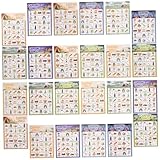 Toyvian 33-Teiliges Set Sommercamp -Aktivitäten Spiele Familien Spiele gemeinschaftsspiel Bingospiel Tischspiel Camping-Schnitzeljagd für Camp-Aktivitäten für Papier