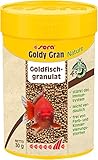 sera Goldy Gran Nature 100 ml - Granulatfutter für größere Goldfische mit 4 % Insektenmehl, Goldfischfutter fürs Aquarium mit hoher Futterverwertbarkeit und somit weniger Algen