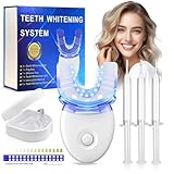 Teeth Whitening Kit, Zahnaufheller Licht Set, Professionelles Zahnbleaching Set, Zahnaufhellungs Gel, Effektiv Entfernen zähne Flecken, Schnelles bleaching zähne