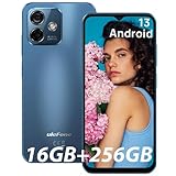 Ulefone Note 16 Pro Android 13 Handys, 256GB+16GB Smartphone, 50MP AI-Kamera, 6,5-Zoll-HD+ Display, 4400mAh Android-Handy, Dual-SIM 4G Smartphone, Octa Core, Kopfhörer, UK-Version, Blau