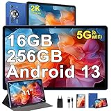 ZIOVO Tablet 11 Zoll Android 13 Tablet, 16 GB RAM + 256 GB ROM/TF 1 TB, 2K Display Tablet Octa-Core 2.0 GHz, 5G WiFi/2000 x 1200/8600 mAh/13 + 5 MP/GMS zertifiziert, Metalldeckel, Touchscreen Blau