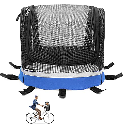 ANZOME Abdeckung für Hundefahrradkörbe, Haustierabdeckung für Fahrradkorb abnehmbare Atmungsaktiv, für Fahrradkorb vorne in Größe 35x30 cm